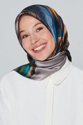 روسری بنفش کرپ ساتن ابریشم Armine - کد 69581412
