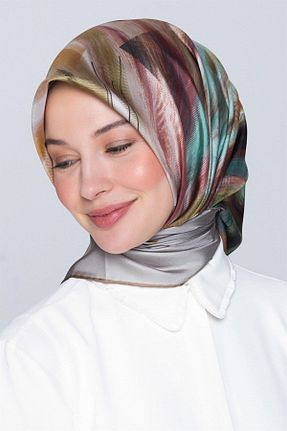 روسری صورتی کرپ ساتن ابریشم Armine - کد 684516015
