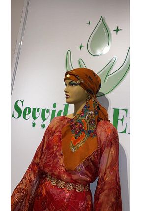 شال قهوه ای زنانه پنبه ای Seyyid Ali Efendi - کد 927354396
