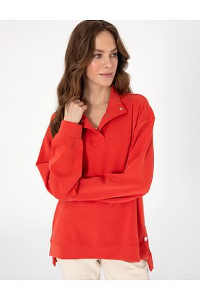 سوئیشرت قرمز زنانه ساده Pierre Cardin - کد 927364315