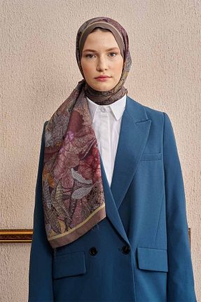 شال قهوه ای زنانه پنبه ای ED Scarf - کد 927361087
