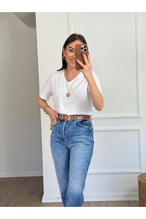 تیشرت سفید زنانه یقه هفت X-Young - کد 927363960