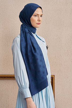 شال سرمه ای زنانه پنبه ای ED Scarf - کد 927368650