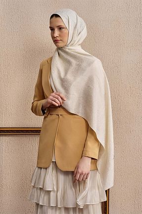 شال سفید زنانه پلی استر ED Scarf - کد 927369230