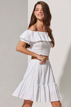 بلوز سفید زنانه ساده White By Nature - کد 354058993