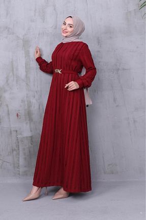 لباس زرشکی زنانه بافت MODAEFA - کد 927372940