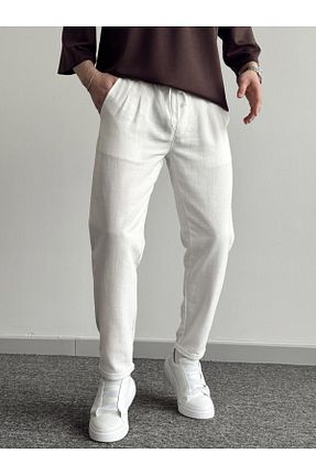 شلوار سفید مردانه کتان He Brand - کد 927369664