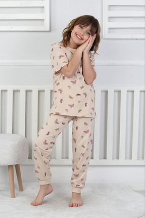 ست لباس راحتی بژ بچه گانه طرح دار bunny hopp - کد 927380201