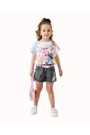 ست بالاتنه و پائین تنه سفید بچه گانه جین mislina kids - کد 927376480