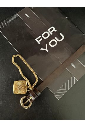 کمربند قهوه ای زنانه زنجیر Fiori - کد 927395830