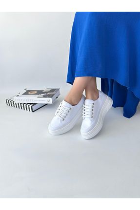 کفش اسنیکر سفید زنانه بند دار EFEMMODA - کد 927418869