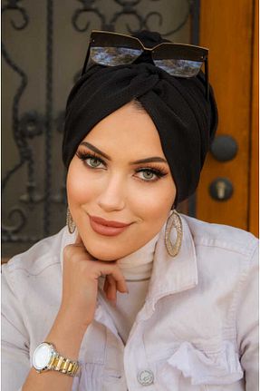 کلاه شنای حجاب مشکی زنانه Aişe Tesettür - کد 827239215