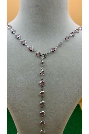 گردنبند استیل ( فولاد ) طوسی زنانه استیل (فولاد) Gül Accessory - کد 927421144