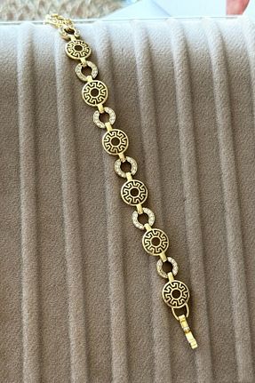 دستبند جواهر طلائی زنانه فلزی Trendy Butik - کد 927421419