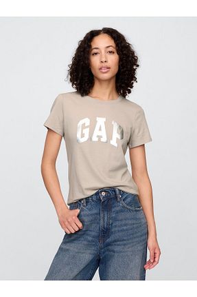تیشرت بژ زنانه رگولار GAP - کد 927503244