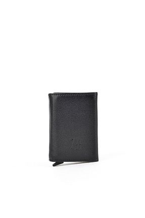 کیف پول مشکی مردانه چرم خالص Ziya - کد 927521457