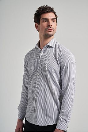پیراهن سفید مردانه اسلیم فیت İmza - کد 899574889