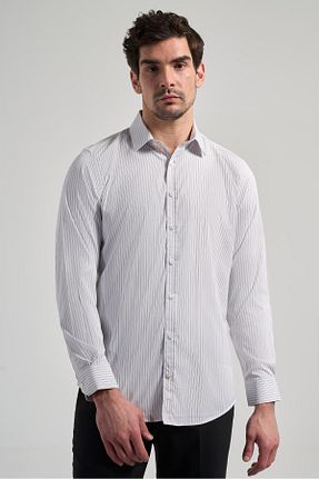 پیراهن سفید مردانه اسلیم فیت İmza - کد 899573889