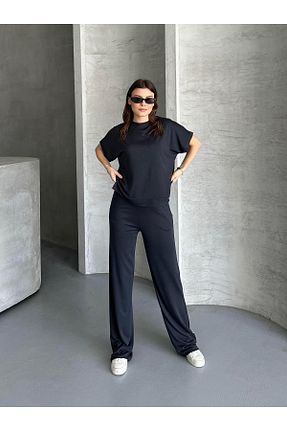 ست بالاتنه و پائین تنه طوسی زنانه اورسایز FERZOLAİO - کد 927519291