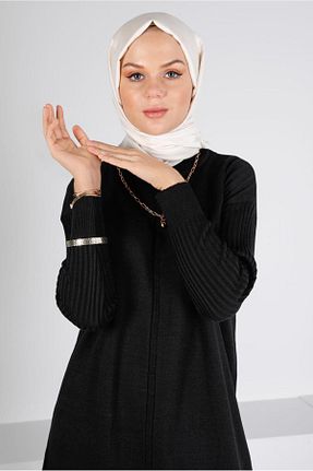 ست بالاتنه و پائین تنه حجاب مشکی زنانه رگولار Alvina - کد 794076156