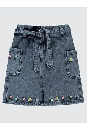 دامن آبی بچه گانه ساده Civil Girls - کد 773786326