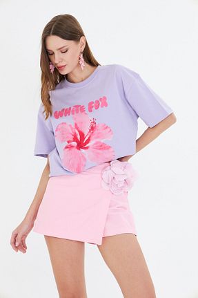 تیشرت بنفش زنانه یقه دوچرخه The Champ Clothing - کد 927546139
