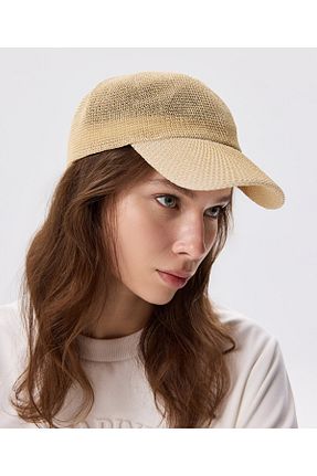 کلاه بژ زنانه پنبه ای Twist - کد 927544380