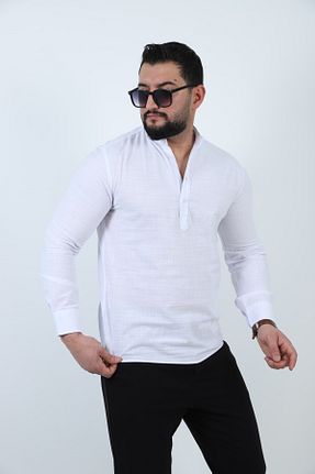 پیراهن سفید مردانه رگولار Gomenz - کد 927559670