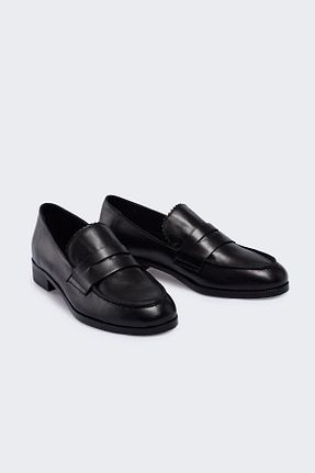 کفش کژوال مشکی زنانه چرم خالص Favgi - کد 927568162