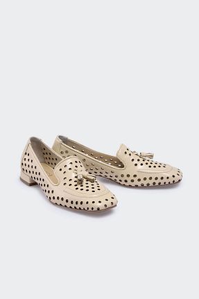 کفش کژوال بژ زنانه چرم خالص Favgi - کد 927569091