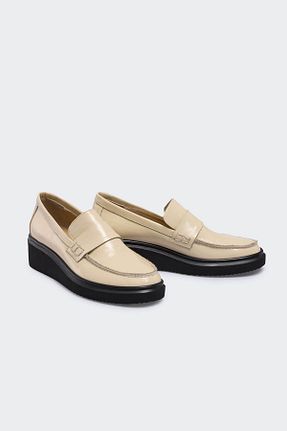 کفش کژوال بژ زنانه چرم خالص Favgi - کد 927568534