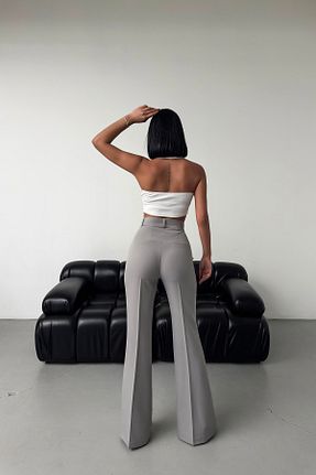 شلوار طوسی زنانه بافتنی OUZ Fashion - کد 927579983