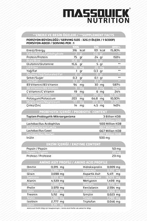 پروتئین WHEY شکلاتی massquick - کد 924616239