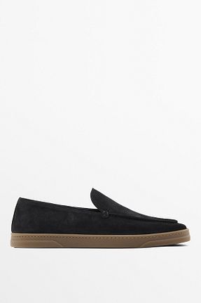 کفش لوفر آبی مردانه چرم خالص Massimo Dutti - کد 927580754