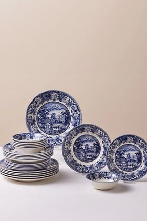 سرویس غذاخوری آبی 6 نفره Karaca - کد 874342578