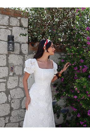 لباس سفید زنانه بافتنی ESRAHELVACI - کد 927591943