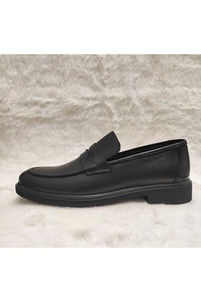 کفش کلاسیک مشکی مردانه چرم خالص ÜçgülGrup - کد 927588885