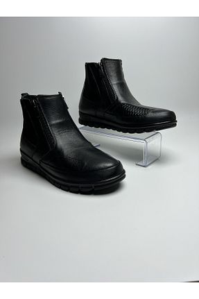 بوت / نیم بوت مشکی زنانه چرم خالص Daytex - کد 862825195