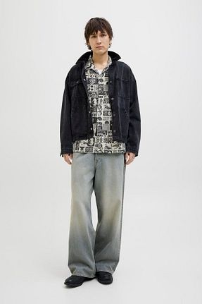 پیراهن مشکی مردانه Loose Jack & Jones - کد 899672302