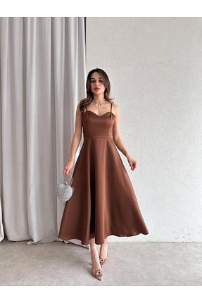 لباس قهوه ای زنانه بافتنی Mooi Butik - کد 927593099