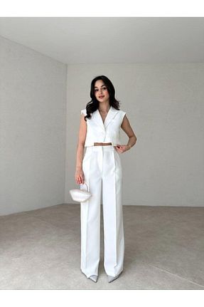 ست بالاتنه و پائین تنه سفید زنانه بافتنی MİSSCİXFASHİON - کد 832340593