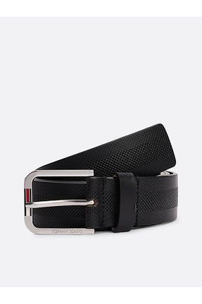 کمربند مشکی مردانه چرم خالص Tommy Hilfiger - کد 927600878