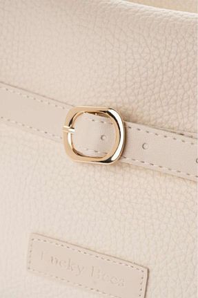 کیف دوشی بژ زنانه چرم مصنوعی Lucky Bees - کد 927599778