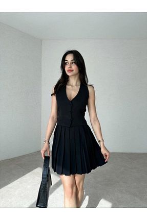 ست بالاتنه و پائین تنه مشکی زنانه بافتنی MİSSCİXFASHİON - کد 834743693