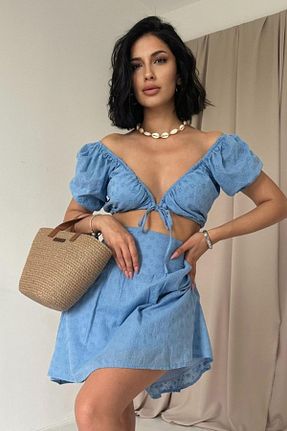 ست بالاتنه و پائین تنه آبی زنانه MODA - کد 927615329