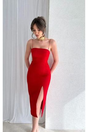 لباس قرمز زنانه بافتنی MRY BUTİK - کد 927627579