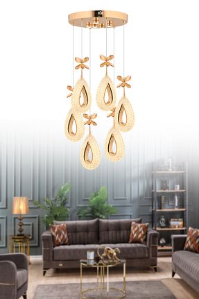 لوستر طلائی فلزی İstanbul Avize - کد 922751107