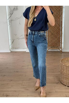 شلوار جین آبی زنانه پاچه اسپانیولی X-Young - کد 927611970