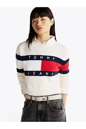 پلیور سفید زنانه رگولار Tommy Hilfiger - کد 883221043