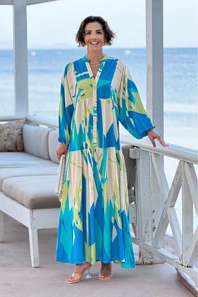 لباس آبی زنانه بافتنی Nevin Kaya Moda - کد 842011842